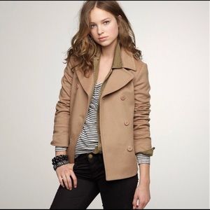 J. CREW Nello Gori Wool Peacoat Camel 10